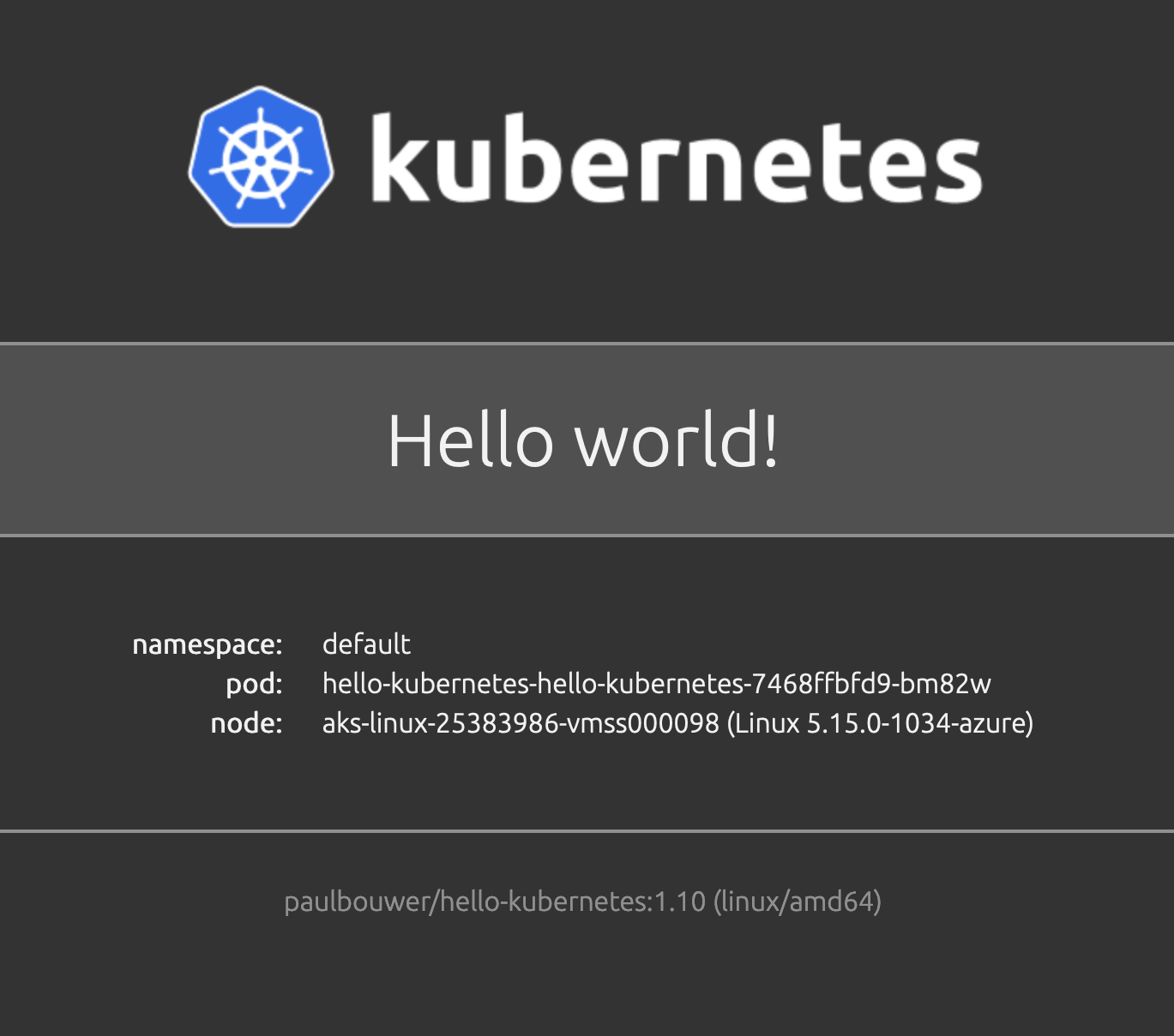 Hello Kubernetes